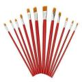 Paint brushes flat tip 12pcs. 