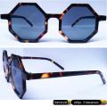 Imported Optical Sun Glasses - Unisex Leopard Octagon Shape Frame Style Fashion Glasses Brown. 