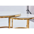 IMPORTED Corner / Coffee / Side Table SET Stainless Steel Electroplated Gold X-33. 