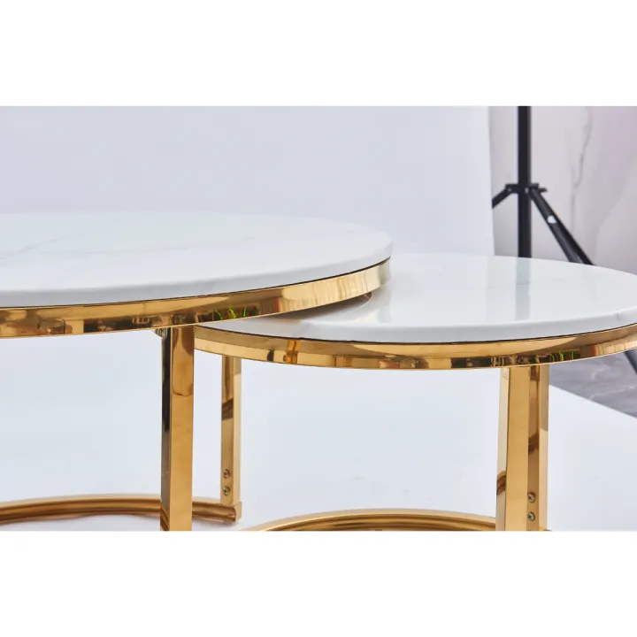 IMPORTED%20Corner%20/%20Coffee%20/%20Side%20Table%20SET%20Stainless%20Steel%20Electroplated%20Gold%20X-33%20-%20Image%202