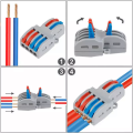 SPL-42/62 Mini Quick Universal Splitter Electric Cable connectors for Led Lighting Push-in Wire Terminal Block. 