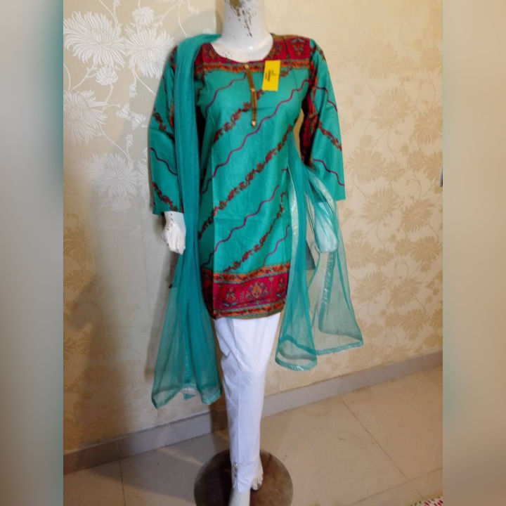 Multi color printed & stitched 3 piece suit for females stuff lawn by AAIMAs