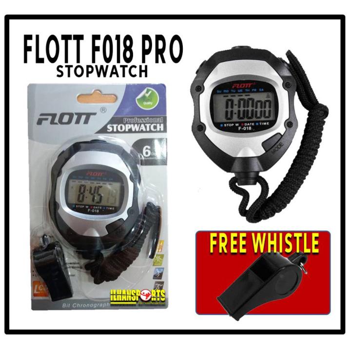FLOTT PROFESIONAL DIGITAL STOPWATCH. RUNNING/SPEED TRAINING TIME. DATE. ALARM. FREE WHISTLE/WHISTLE