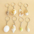Sea Shell keyring, Boho Surfer Seashell Alloy Craft Keychain Bag Charm. 