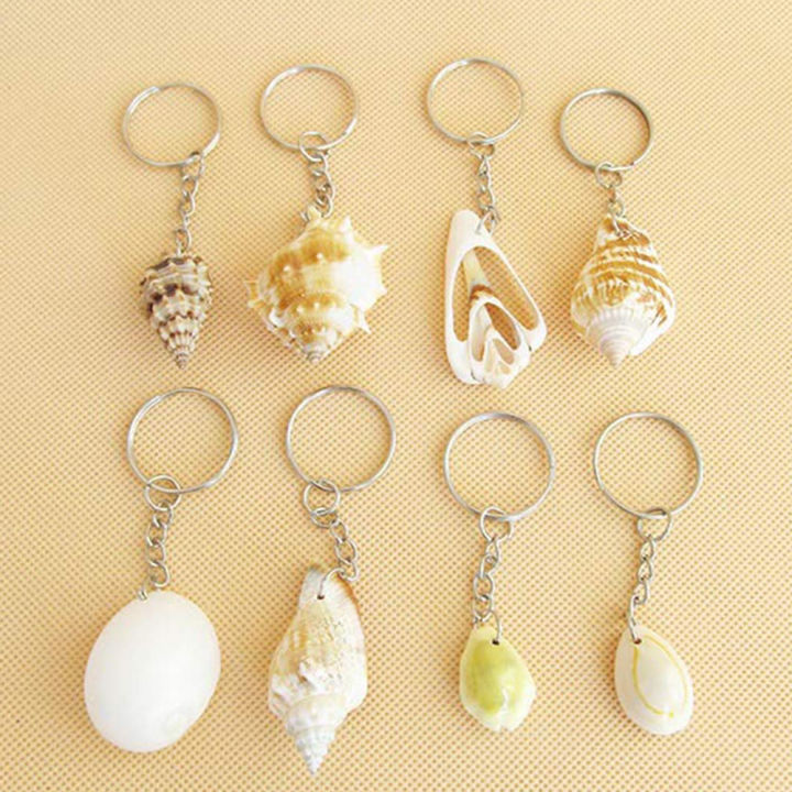 Sea Shell keyring, Boho Surfer Seashell Alloy Craft Keychain Bag Charm