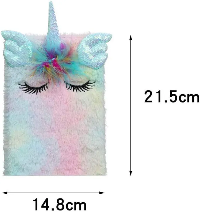 Unicorn%20Diary%20-%20Soft%20Plush%20Diaries%20For%20Kids%20-%20Assorted%20Designs%20Notebook%20-%20Image%203