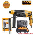 Ingco Heavy Duty Rotary Hammer Hilti Drill 800Watt With 5 Pcs Drilling Accessories. 