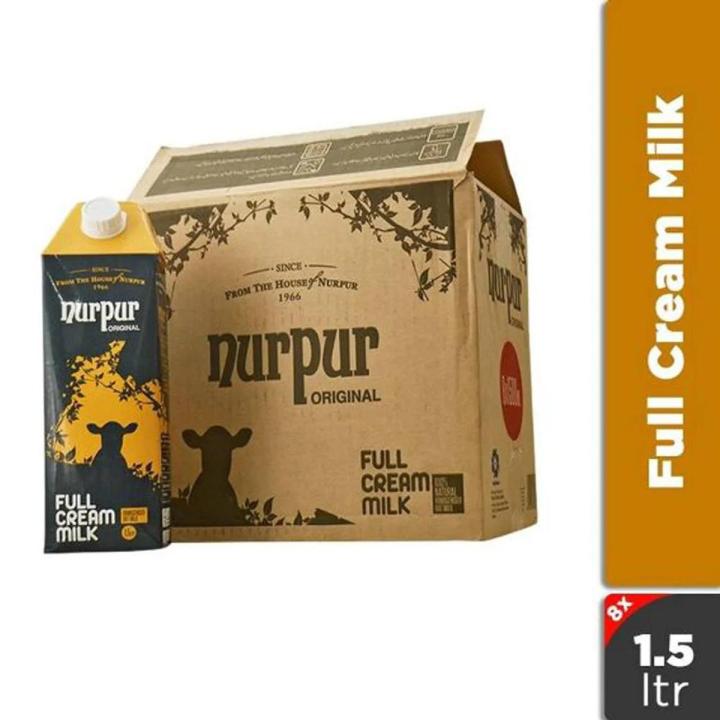 1.5 liter NURPUR FULL CREAM MILK - CARTON