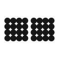 Circle Design Black Felt Placemats - Set of 2. 