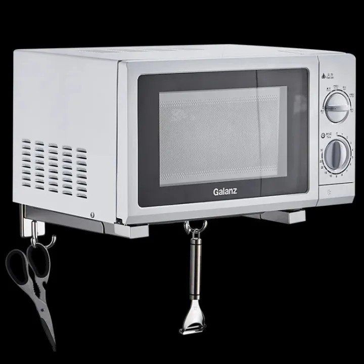 Microwave%20Oven%20Stand%20With%202%20Hooks%20-%20304%20Stainless%20Steel%20Wall%20Mounted%20Microwave%20Oven%20Bracket%20Rack%20Shelf%20-%20Folding%20Wall%20Mount%20Rack%20for%20Microwave%20Kitchen%20Organizer%20/%20Microwave%20Oven%20Rack%20Shelf%20/%20Microwave%20Oven%20Storage%20Rack%20/%20Folding%20Wall%20Bracket%20for%20Microwave%20-%20Image%202