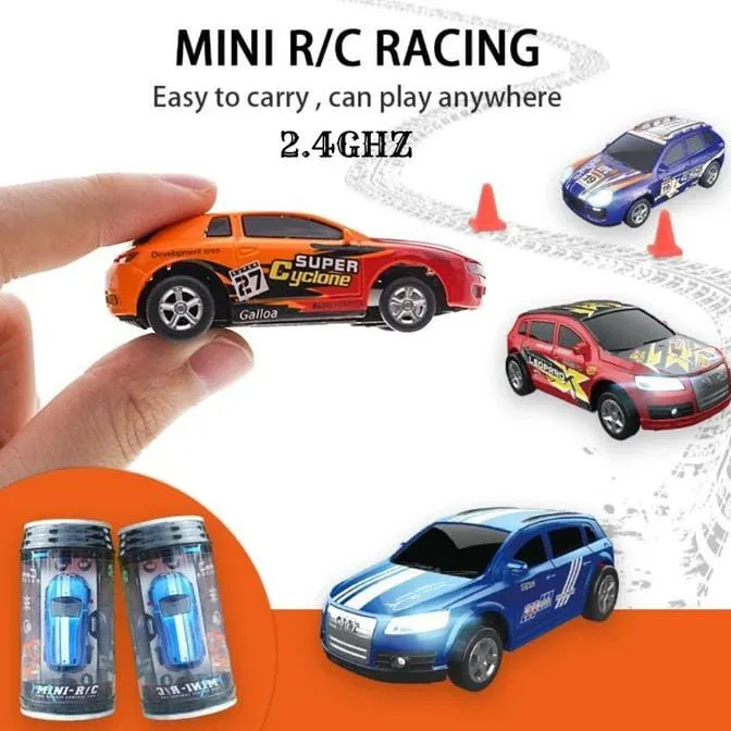 Mini Remote Control Soda Can Car 4 Channel With Front And Back Lights ...
