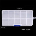 Adjustable Compartment Container For Beads Earring Box For Jewelry Rectangle Case Holder Transparent Plastic Storage Jewelry Box. 