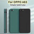 Original For OPPO A83 Silicone Full Cover Case Solid Color Phone Case Cover. 