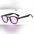 AOZE Johnny Depp Glasses Men Sunglasses Tony Stark Retro Sunglasses Gothic Steampunk Round Tint Ocean Lens Party Festival UV400. 