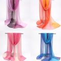 【Top-Rated Product】 Summer Sun Protection Scarf Soft Gradient Solid Color Pashmina Literature Anti-sunburn Neck Bandana Women. 