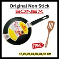 Fry Pan  Non Stick Fry Pan  Sonex Non Stick Fry Pan 18 cm 20cm 22cm 24cm 26cm 28cm 30 cm. 
