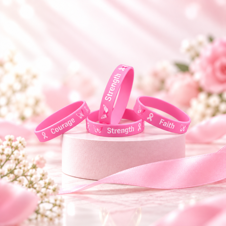 Pink Ribbon Wristband