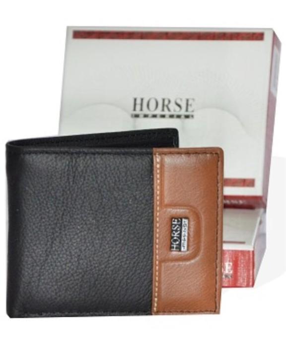 Black & Brown Leather Wallet for Men