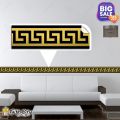 Gift City Presents Golden Tile Border StickersMultiple Quantity - 24x7 cm Black and Gold Pattern Design Wall Decorative Self Adhesive Tiles Stickers Bathroom Kitchen Sticker Wall Wallpaper Border Decoration. 