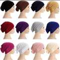 Pack of 3 plain Head scarf inner hijab cap-Muslim hijab cap-Women Islamic underscarf hijab cap in multi colors. 