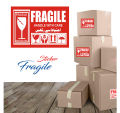 MyKitab - Fragile sticker red big size. 