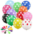 POLKA DOT LATEX BALLOON PARTY DECORATION BALLOONS ( PACK OF 25 BALLOONS ). 