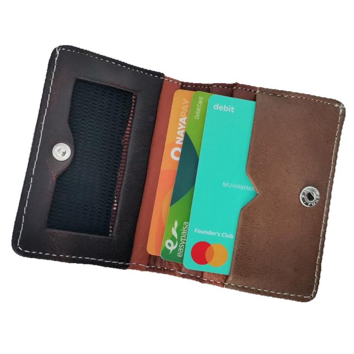 Wallets Men Button Mini Wallet for Men with button Lock | Daraz.pk