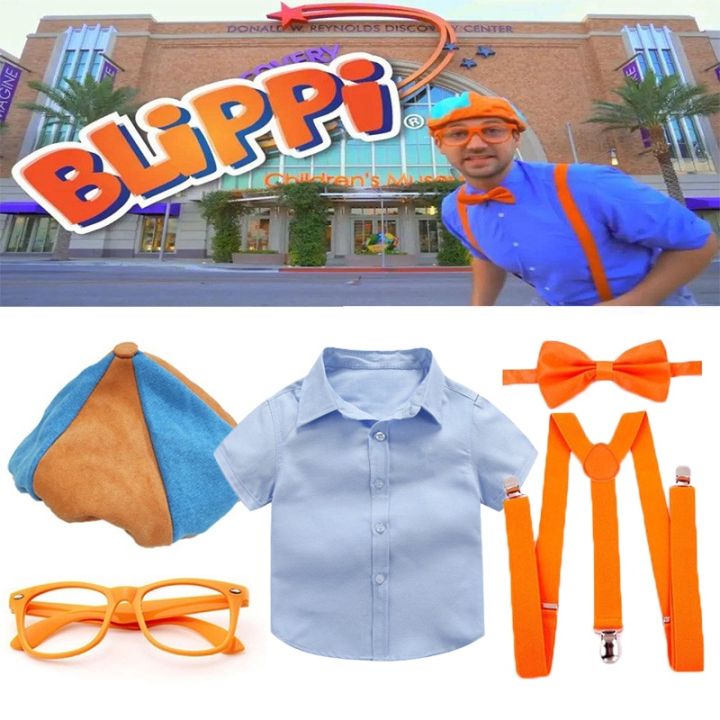 Blippi%20Glasses%20Hat%20Costume%20Dress%20Up%20Set%20Bowtie%20Suspenders%20Shirt%20Blippi%20Cosplay%20Adult%20Child%20-%20Image%203
