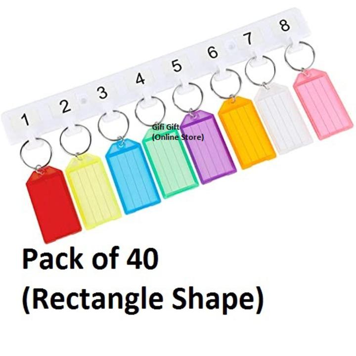 Name Tag Keychains Pack of 40 Tag Key rings or key chains for hotel ...