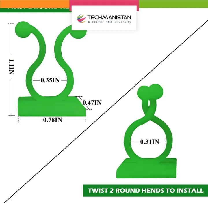 Techmanistan%20Pack%20of%2010%20-%20Self-Adhesive%20Plant%20Climbing%20Wall%20Fixture%20Clips,%20Vine%20Fixer%20Invisible%20Hook%20Plants%20Traction%20Clip%20-%20Image%205