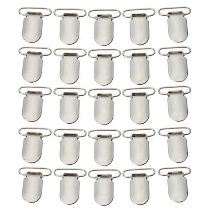 Baby assistant 25pcs Pacifier Suspender Clips 1 Inch--Great for Making Pacifier Holders, Bib Clips, Toy Holder and Many Additional Craft Items
