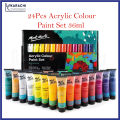 Mont Marte Acrylic Paints Set - 24 Pieces, 36ml Tubes - Ideal for Acrylic Painting - Brilliant Lightfast Colours with Great Opacity - Perfect for Beginners, Professionals and Artists. 