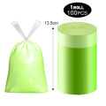 100Pcs Mugwort Anti-Mosquito Trash Bag Large Thickened Household Kitchen Garbage Bag Portable Portable Drawstring Garbage Bag. 
