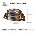 LouisWill Women's Bag Shoulder Bag Cross-body Messenger Bohemian Style Splicing Contrast Design Multi Layer Pocket Large Capacity Retro Printing Adjustable Shoulder Straps Zipper Inner Pocket. 