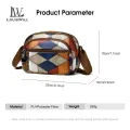 LouisWill Women's Bag Shoulder Bag Cross-body Messenger Bohemian Style Splicing Contrast Design Multi Layer Pocket Large Capacity Retro Printing Adjustable Shoulder Straps Zipper Inner Pocket. 