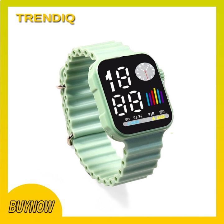 Trendiq%20Digital%20Watch%20Square%20Dial%20Led%20Smartwatch%20for%20Students%20Pedometer%20Calorie%20Tracker%20Silicone%20Strap%20Sporty%20Stylish%20Design%20Square%20Dial%20Watch%20-%20Image%203