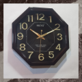wall clock for bedroom office living room night vision glowing numbers 3D bold and clear numbers non ticking movement  high quality 12 inch. 