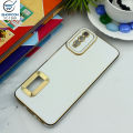 Vvio Y20 /Premium Golden Electroplating Borders & Camera Protection / Silk Shine Soft Case With Logo Hole / Mobile Cover. 