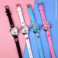 Cute Cheese Cat Pattern Children Watches With Bracelet Quartz Analog Kids Watches For Girls Boys Ladies Clock Relogio. 