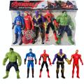 5 PCs Avengers Action Figure Set - Iron Man, Spider Man, Hulk, Captain America and Thanos. 