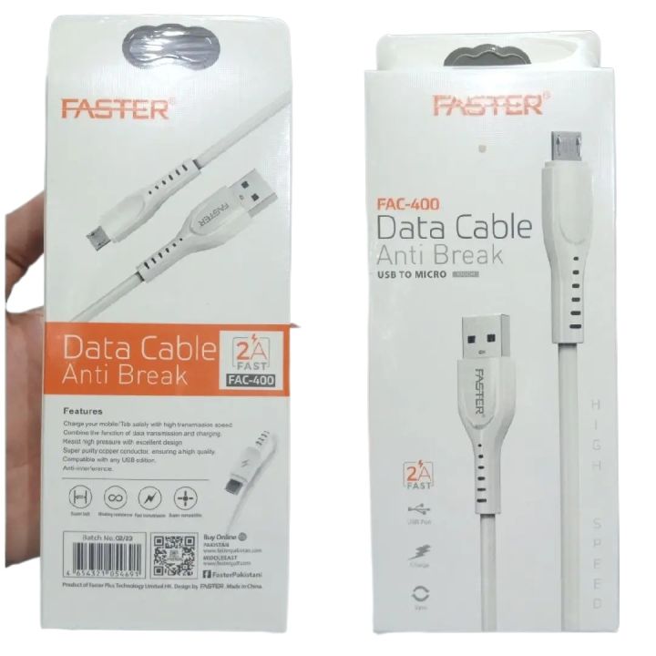 FASTER Fac-400 micro USB CABLE ANDROID FAST CHARGING CABLE