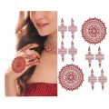 Mehndi Stickers Temporary Water Proof Henna Tattoos Quick Application Fashion. 
