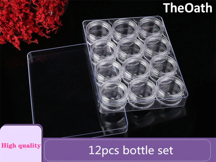 12pcs%205grams%20Empty%20Cosmetic%20Plastic%20Containers%20with%20Lid%20Clear%20for%20Cream%20Makeup%20Lotions%20Lip%20Balm%20Eyshadow%20Sample%20Glitter%20Storage,%20Mini%20Refillable%20Travel%20Jars%20Small%20-%20Image%205