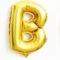 Golden Alphabet Letter Balloons A to Z SINGLE. 