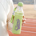 650ml plastic water cup Internet celebrity same style Coke bottle detachable cup anti-leak cup sports water bottle cup with handle. 