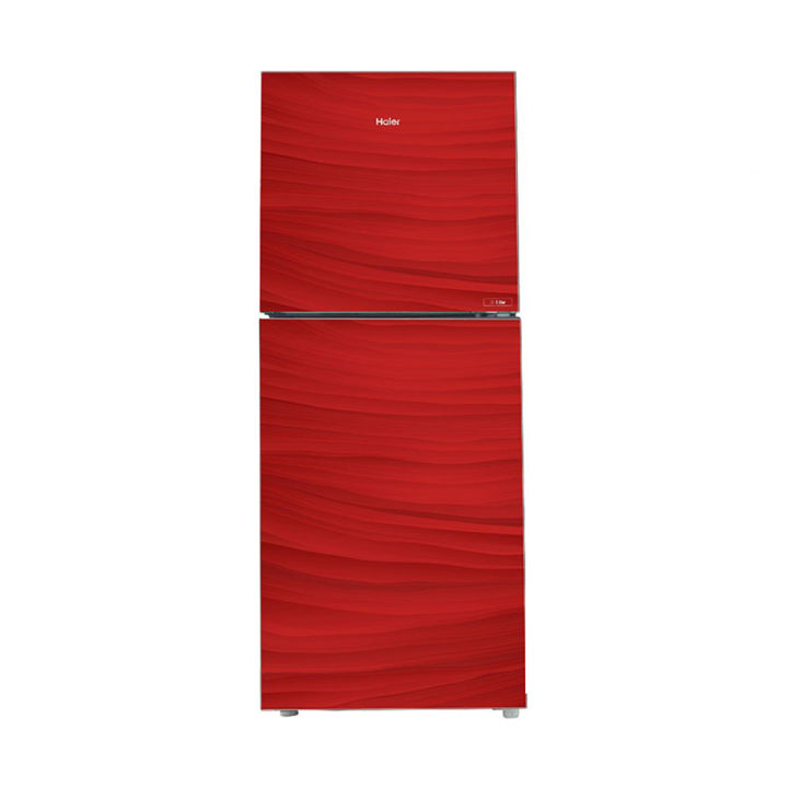 Haier 9 Cu Ft Refrigerator HRF-246 EPR Red Colour Glass Door 10 Years Warranty.