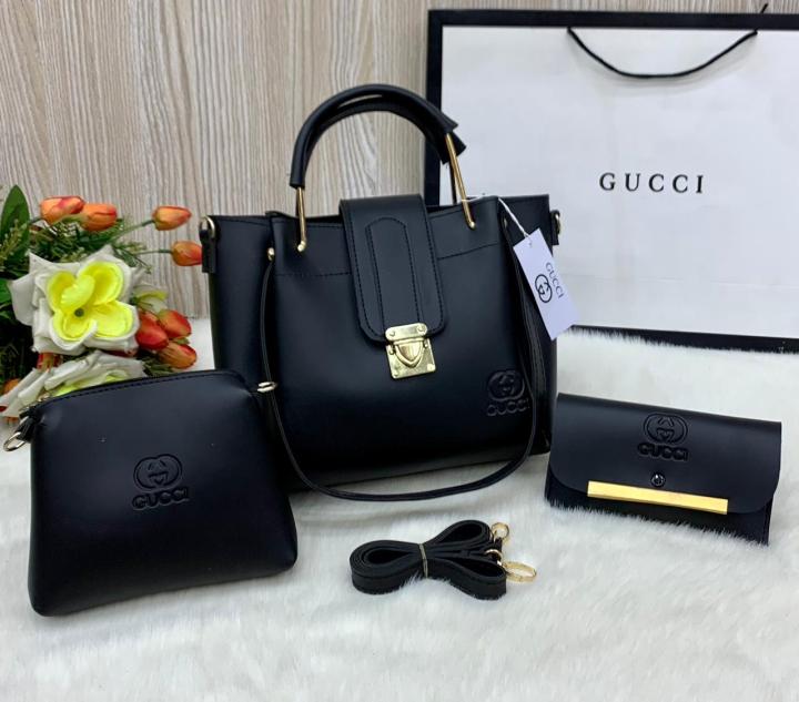 💝  GUCCI  3pcs HAND BAG 💝 WITH LONG STRAP SHOULDER BAG