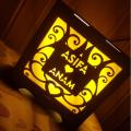 Customized Wooden LED Light Box - Special wooden Anniversary Gift For Love. 
