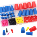 105 Piece Silicone Rubber Tapered Plug Assortment Kits As Shown Silica Gel for Masking Off Holes During Powder Coating. 