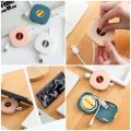 Round Wire Winder Box / Portable Multifunctional Data Cable Storage Case / Cable Container / USB Charger Holder Wire Storage Boxes 1Pcs. 